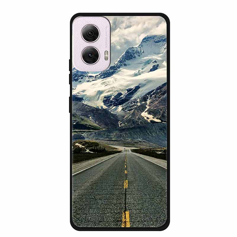 For Moto G Power 2024 Case TPU Animals Soft Silicone Phone Cases For Motorola G Power 2024 5G Wolf Protector Original Back Cover