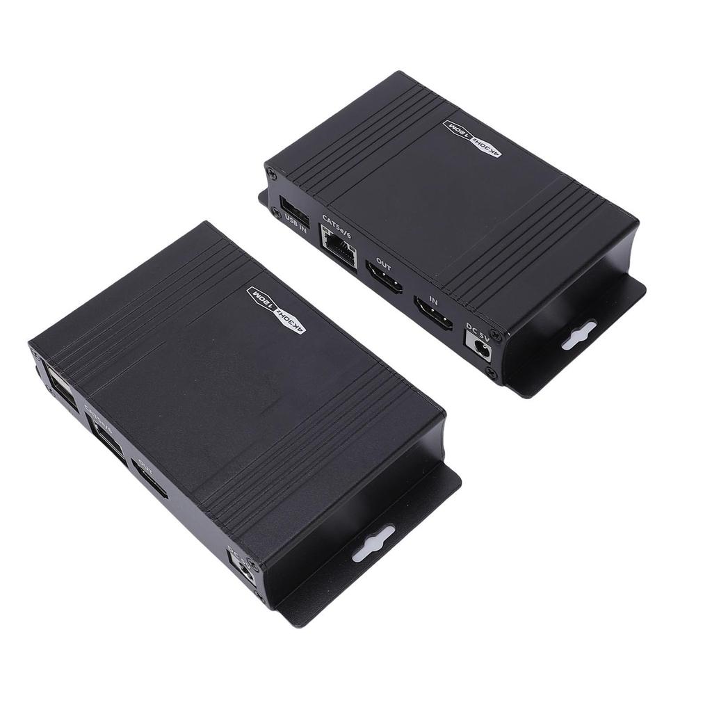 KVM Ethernet Extender HD Multimedia Receiver Transmitter with USB2.0 Ports 4K 30Hz 120M Transfer