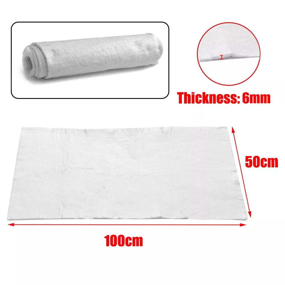 100x50cm Motorcycle Exhaust Pipe Silencer Cotton Fiberglass Needle Felt Fibreglass Silencer Packing Car Accessories