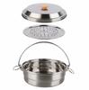 STARCAMP Lightweight 304 Stainless Steel Outdoor Camping Cooking Pot Steamer for Travel