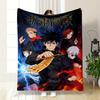 A Group of Characters In Dynamic Poses with Fiery and Electric Effects. for All Seasons Blanket Lunch Break Throw Gift