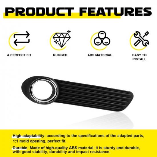 Set-2 Front Fog Light Lamp Cover Black Grille Bezel For Toyota Avalon 2008-2010