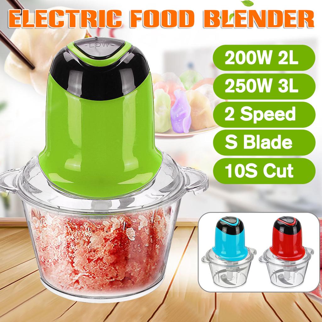 2//3L Electric Blender Food Chopper Meat Grinder Household Processor Machine