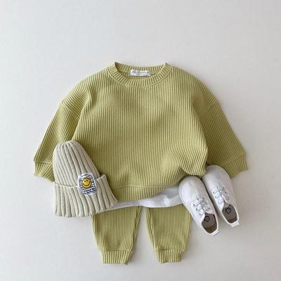 Autumn Korean Style Baby Outfit: Long Sleeve Top & Two-Piece Set for Newborns