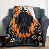 1pc Halloween Spooky Blanket, Lightweight Flannel Throw Blanket For Sofa, Bed, Travel, Camping, Living Room, Office, Couch, Chair, And Bed