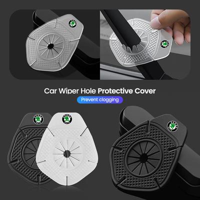 Car Windshield Wiper Arm Bottom Hole Protective Cover For Kamiq Octavia Kodiaq Rapid Superb Fabia Karoq Scala MK1 MK2 MK3