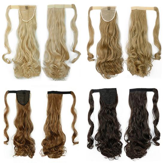 Women's Beauty Long Wavy Ponytail Wigs Extension Pony Tail Clip In Hair Piece