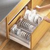 Kitchen Storage Rack Stainless Steel Dish Drainer Storage Shelf Household Sink Dishwashing Rack Organizer Tools