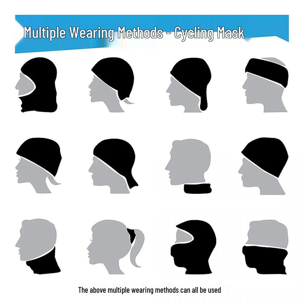Sun Protection Cycling Face Mask - Ice Silk Neck Gaiter for Motorcycle Helmets (Spring/Summer)
