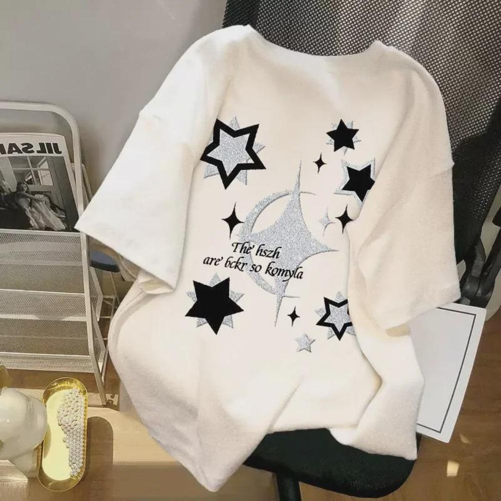 

European summer women s loose short sleeved T-shirt fashion trend, fashionable and casual XS