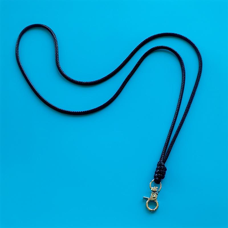 Solid Color Mobile Phone Lanyard Wax Line Long Multi-Color Anti-Lost Rope Versatile Glasses Clip Change Bag Necklace Lanyard