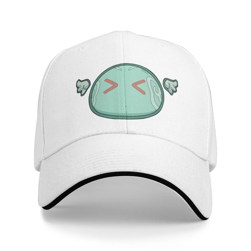 Genshin Impact Cute Geo Slime Baseball Cap Retro Anime Game Sandwich Hats Unisex Style Polyester Dad Hat Sport