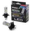 PIAA Vehicle Bulb Headlight/Fog Lamp LED 6000K Controller-less Type 12V/24V 18/18W Hi4200lm/Lo3300lm H4 Compliant 2-pack LEH260