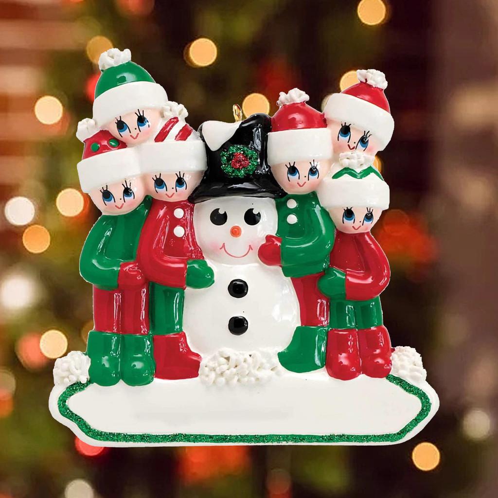 Minimalist Modern Elegant Snowman Family Alloy Christmas Tree Ornament For Celebration Joyful
