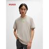HUGO Cotton T-shirt Summer Oversized Round Neck Men Short Sleeve Brand Pattern Printed Women Tee Sports Fitness Top