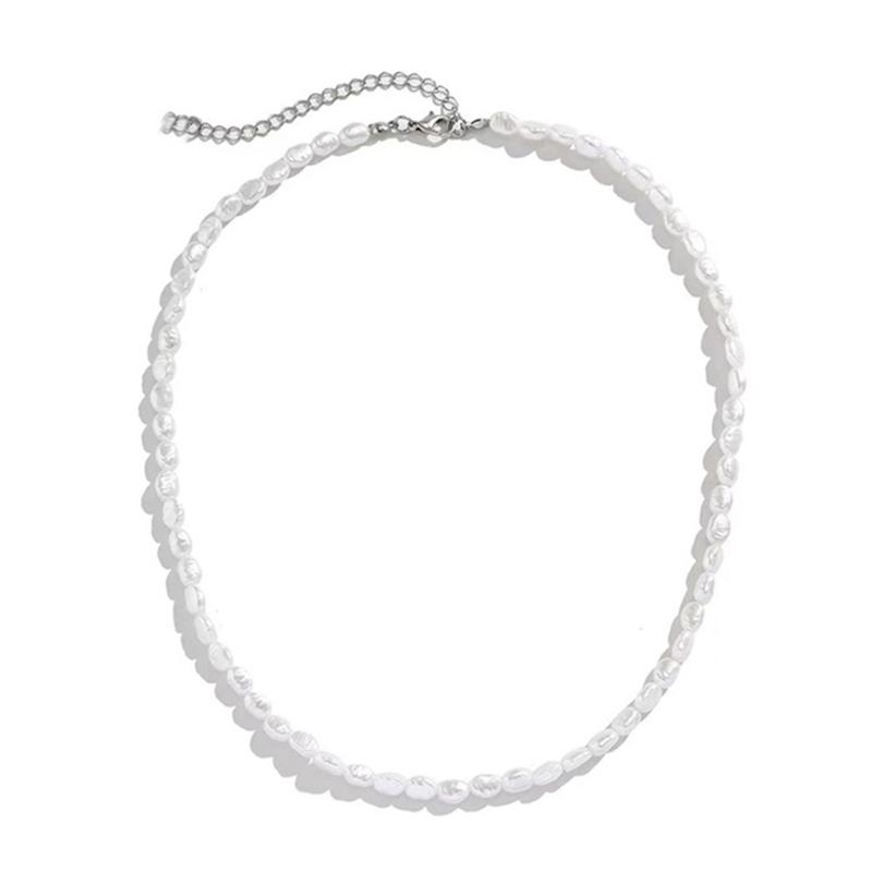 Imitation Pearls Necklace Artistic Crafted Faux Pearls Necklace Bracelet For Contemporary Fashion Statement