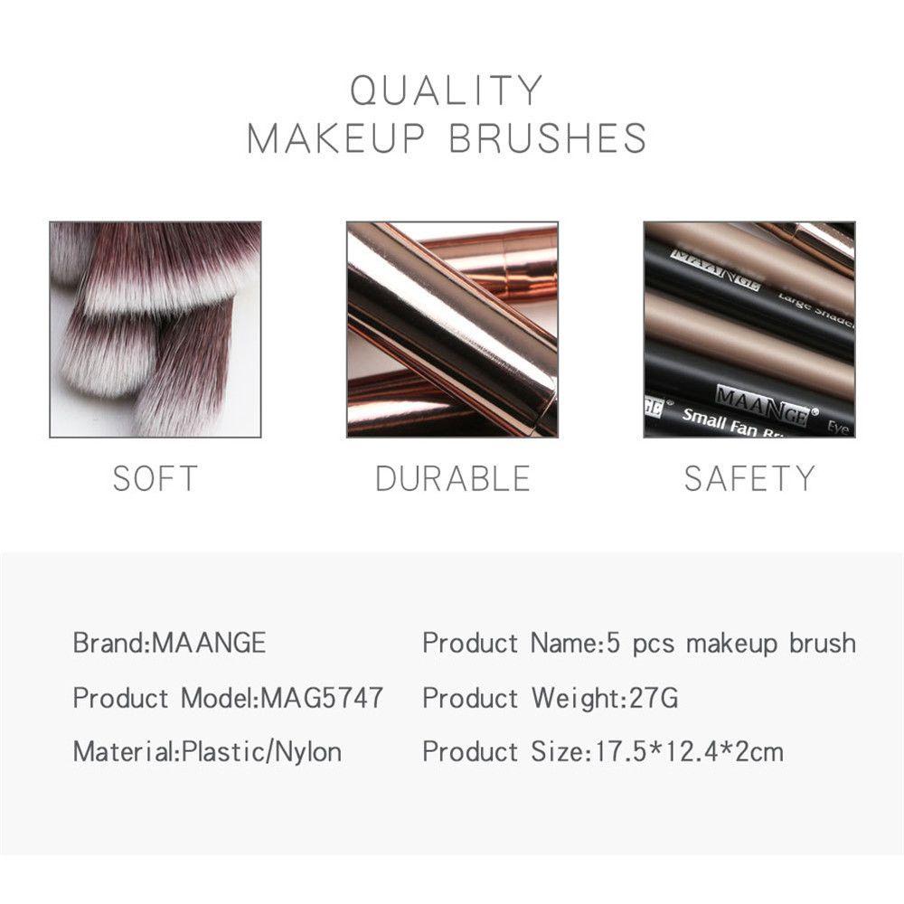 5 Pcs Hot Makeup Women Beauty Blusher Tool Eyeliner Brush Eye Blending Brushes Eyeshadow Contour