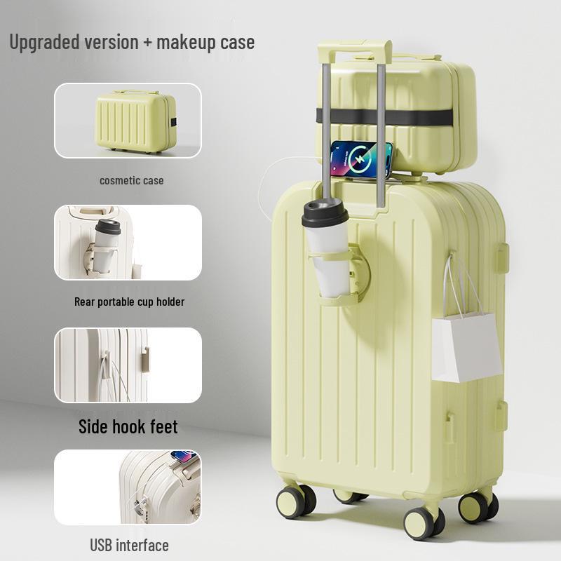 Multifunctional Trolley Suitcase: 20-inch Carry-On & 26-inch Large Capacity with Universal Wheels, Ideal for Students and Travelers