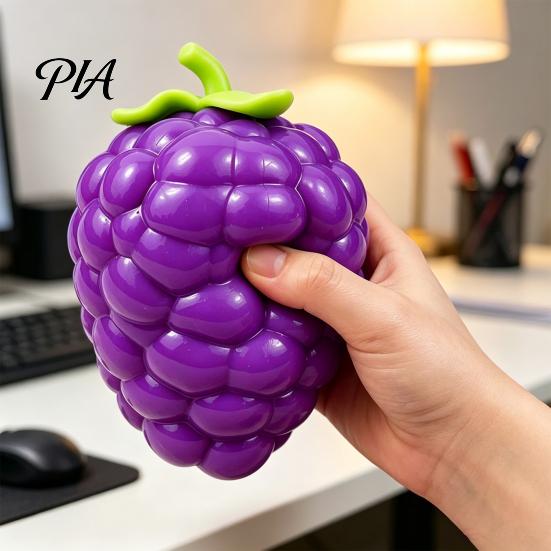 Realistic Fruit Fidget Toy Giant Stress Relief Toy, Mango Pineapple Grape Strawberry Watermelon Banana Soft Squeeze Hand Exerciser for Anxiety Tactile