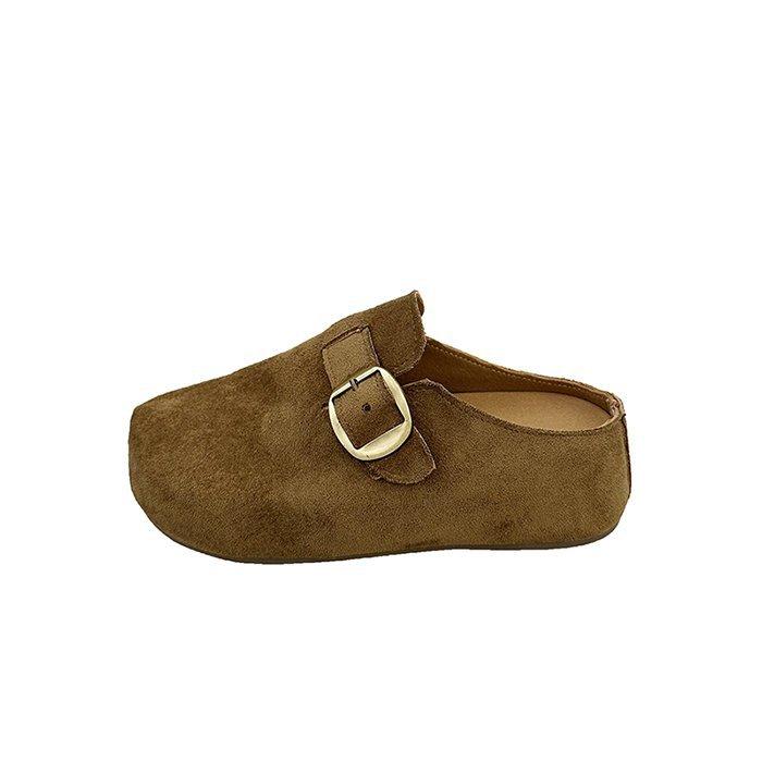 Thick-soled Boken slippers 2025 autumn new one-pedal lazy bag head half slippers female Mori inner height-increasing single shoes