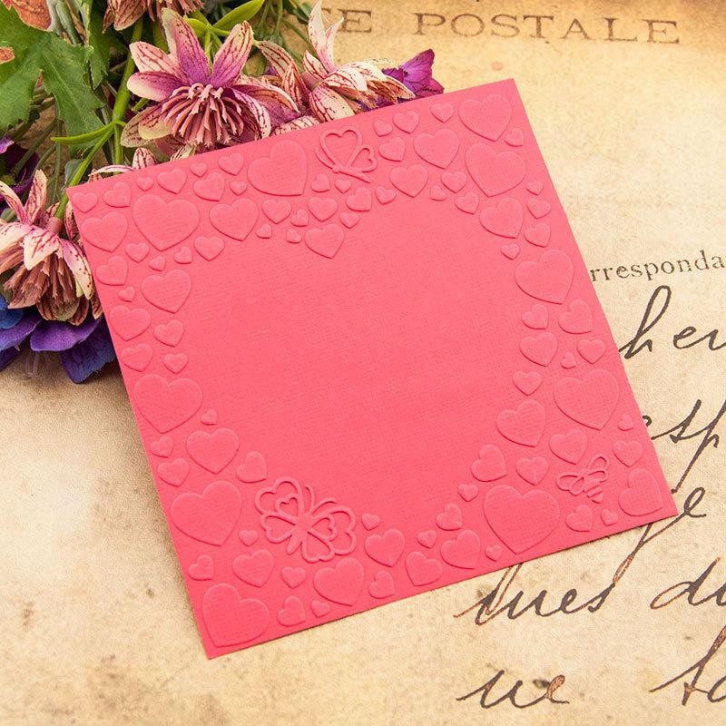 Hillside Lace Line Frame Plastic Brosing Folders for DIY Scrapbooking Album Card Decor Model Art Template Village House