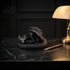 Ring Storage Tray 3D Printed Dragon Jewelry Tray Coiled Figurine Key Bowl Fantasy Necklace Display Stand Desktop Organizer for Earrings Necklaces,