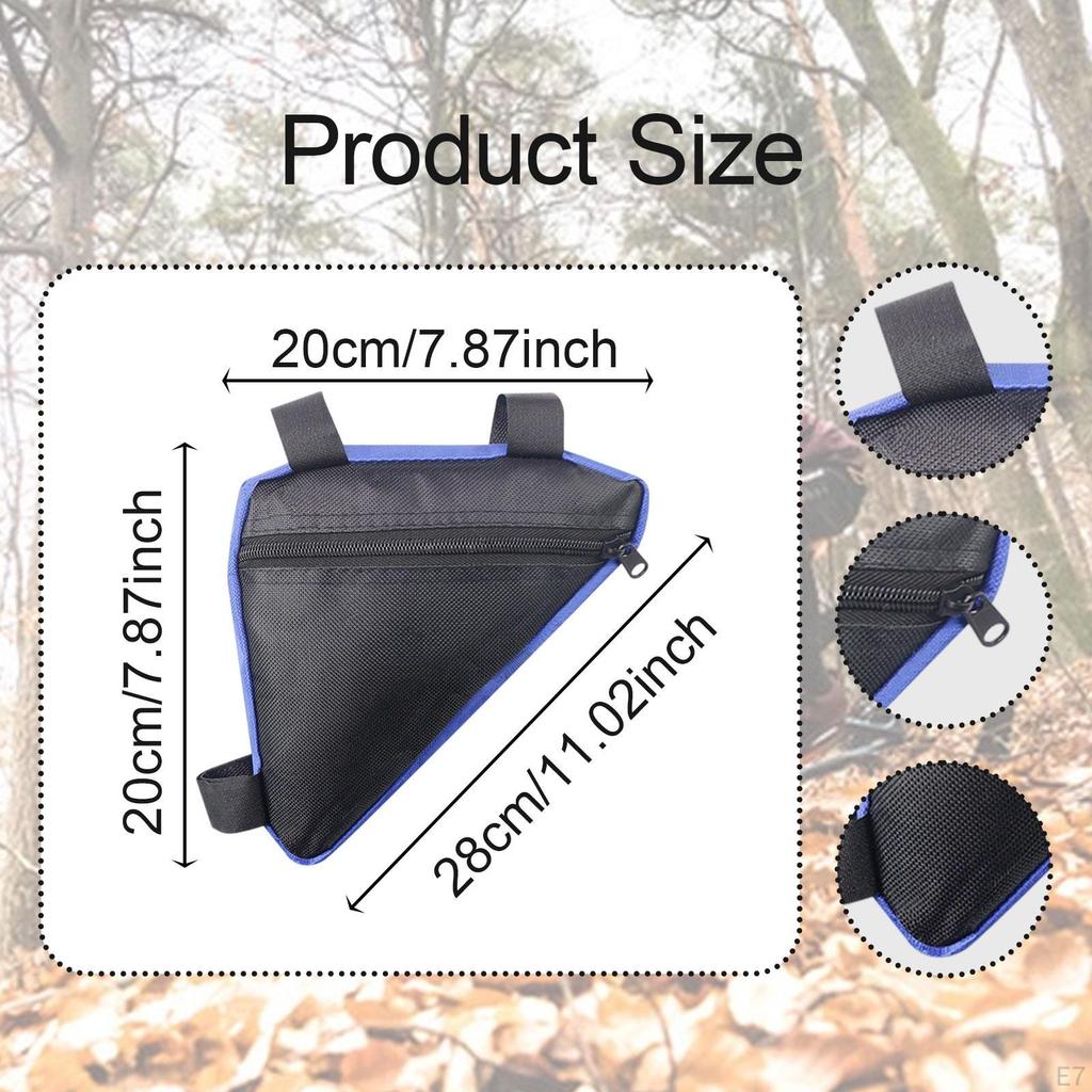 Bicycle Frame Bag, Triangle Design, Front Tube Storage Bag