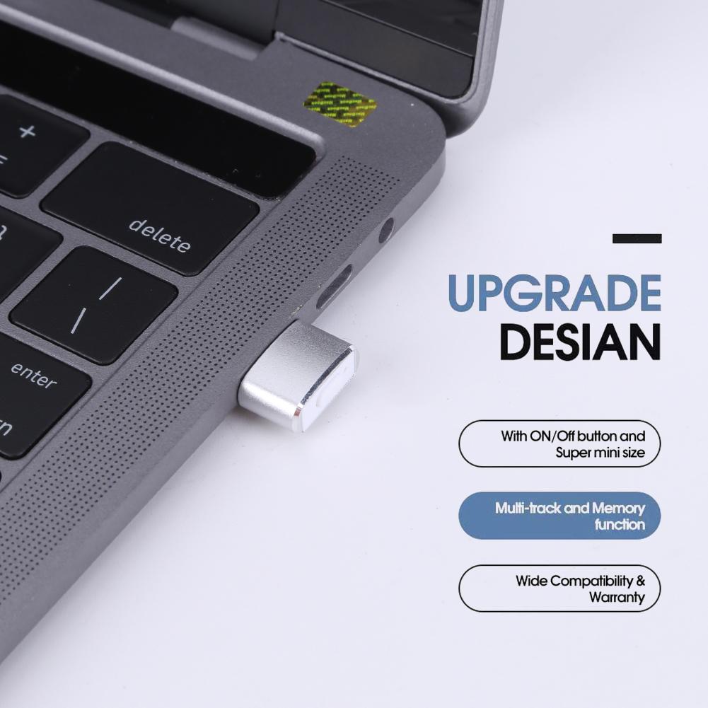 Mini Mouse Mover Plug and Play USB Automatic Mouse Jiggler Mover Keeps Awake Indicator Light Aluminum Alloy Housing for Computer