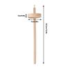 Hand Carved Yarn Spinning Kit Wooden Spinning Wheel Practical Drop Spindle  For Beginners