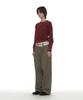 PARTIMENTO WOMEN Colorblock Double Layered Knit Sweater_Chili Stripe
