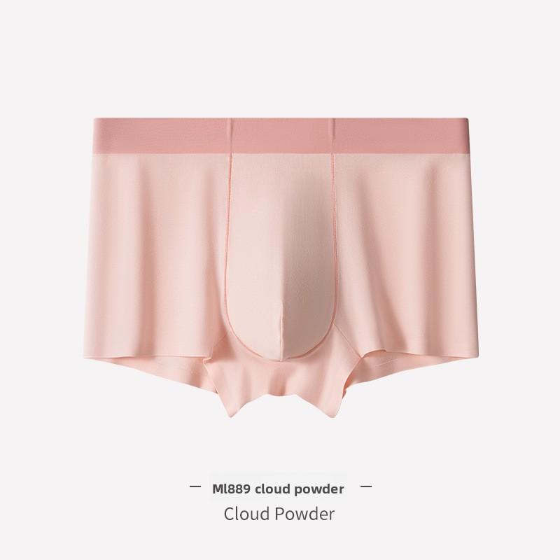 Men's Spring and Summer New Solid Color Pure Cotton Seamless Briefs
