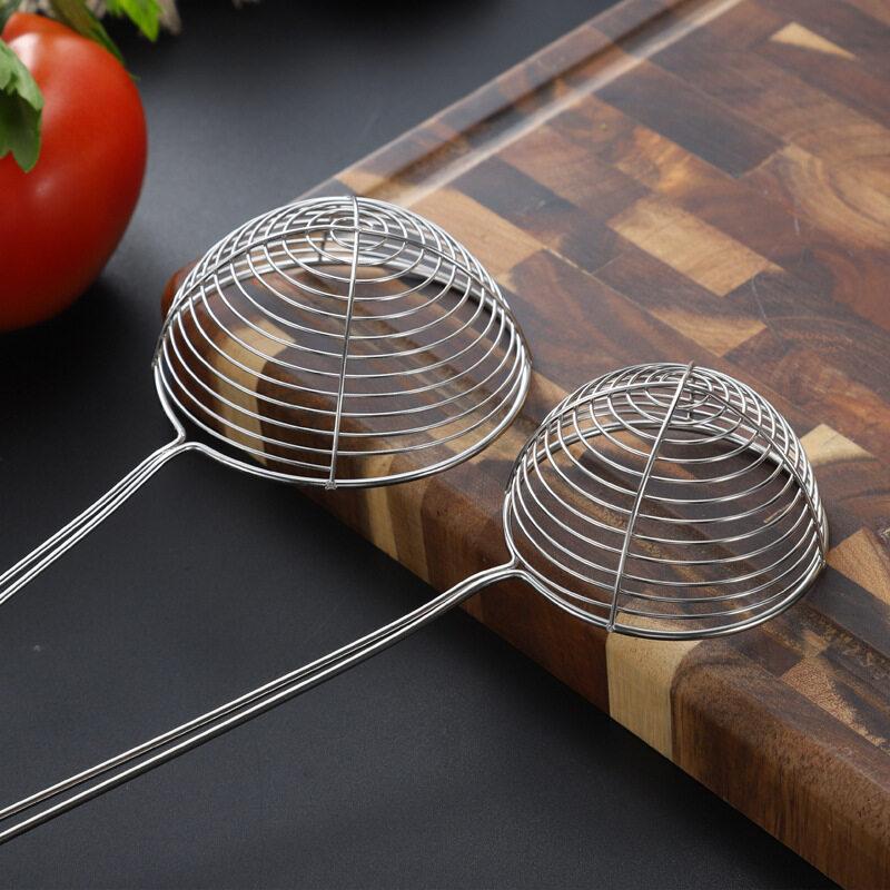 Stainless Steel Large Colander Kitchen Cooking Skimmer Ladle Pasta Food Strainer Spoon Kitchen Tools