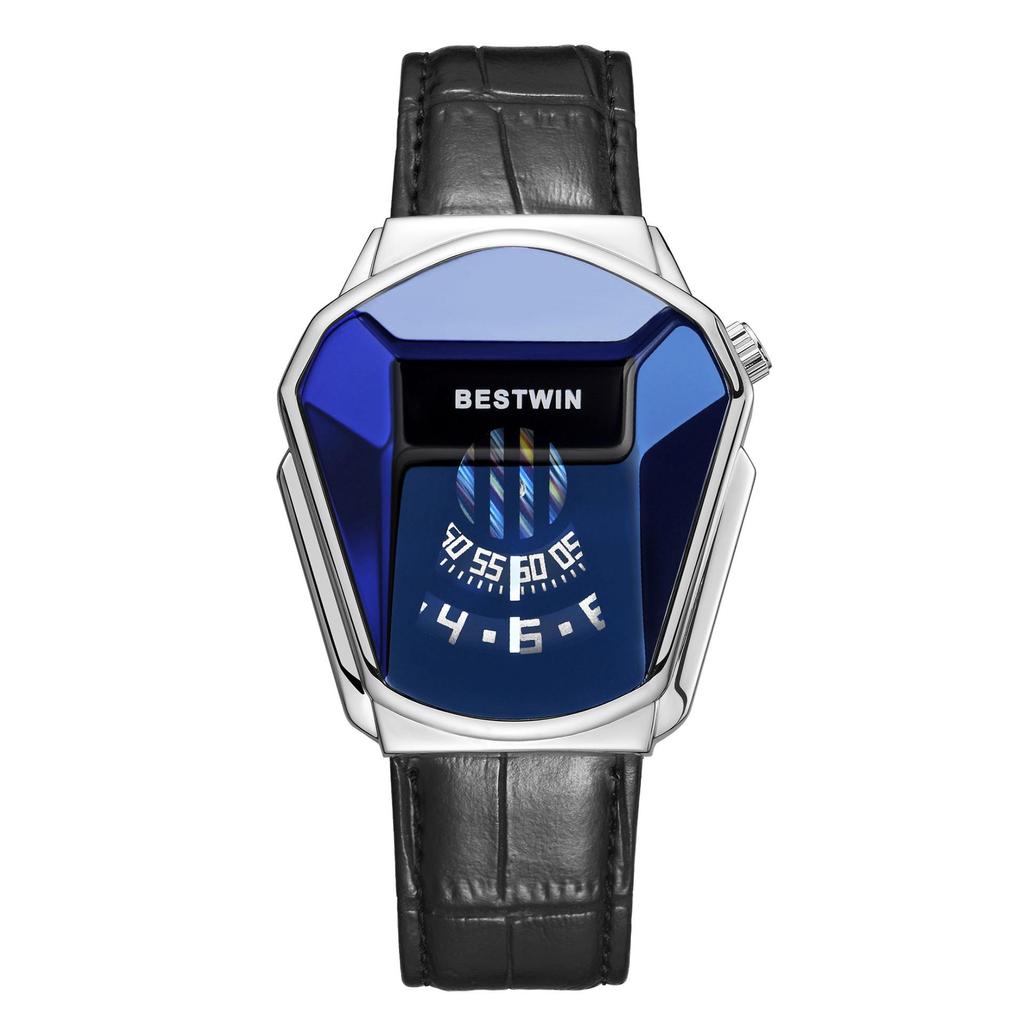 BESTWIN Diamond Alloy Quartz Watch for Men - Trendy Couple's Watch