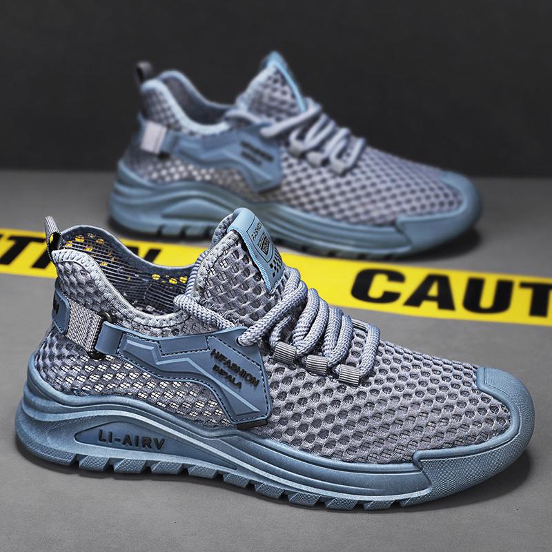 Pánské boty 2024 Nové letní prodyšné tenký síťovaný povrch ležérní síťované boty ležérní tenisky měkká podrážka mokasíny tenisky pánské