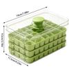 Ice Bin With Lid For Freezer 3-Tier 96-Grid Press-Type Icy Maker With Lid And Bin Easy Release Ice Tray For Home Kitchen