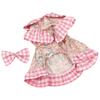 Summer Hawaii Dog Dress Floral Pattern Pet Skirt with Bow Decorations Breathable Comfortable Pet Dress
