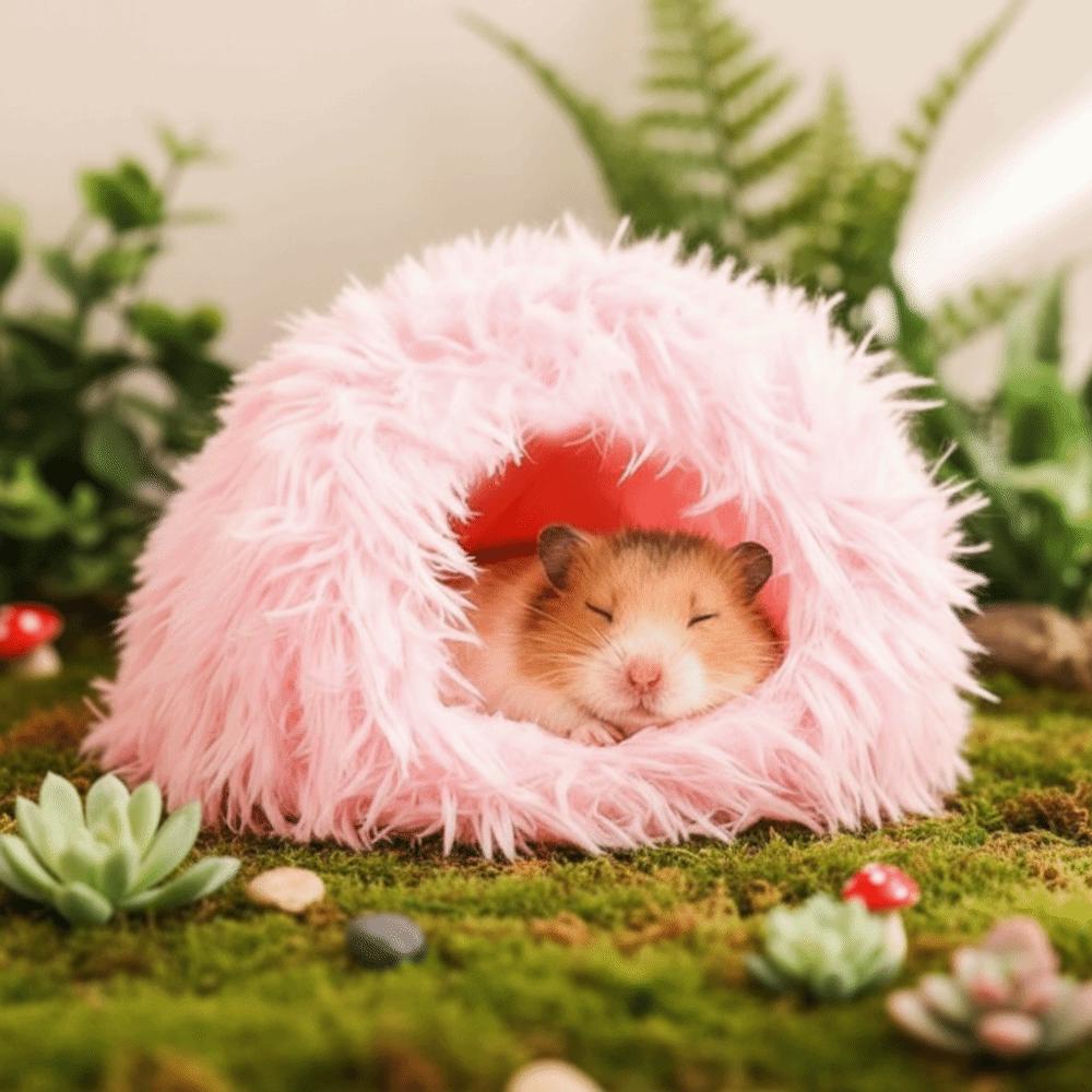 Comfortable Hamster Plush Nest Soft Winter Pet Nest Hamster Cave Hamster Cage Pet Accessories