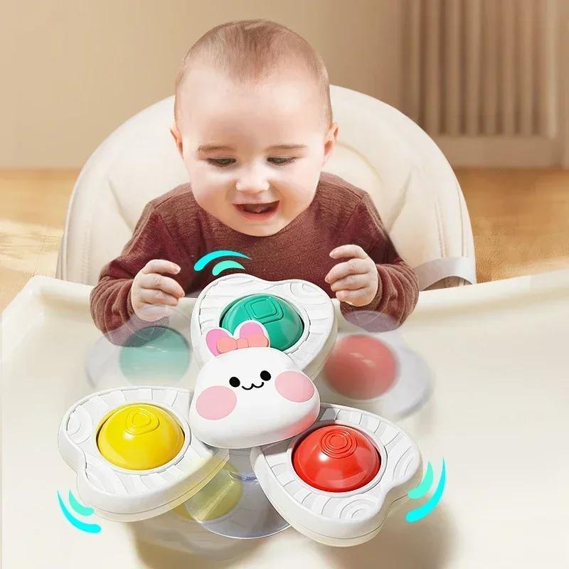 Infant Sucker Spinning Playthings Children Bath Montessori Education Rotating 3 Years Bathroom Playthings Ideal for Toddler Infant Playthings Ideal