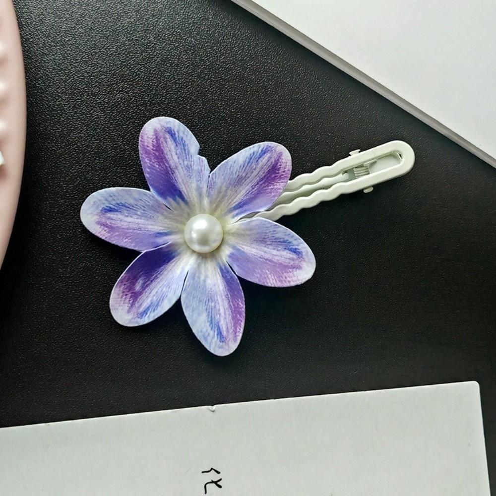 10Pcs Multicolor Duckbill Hair Clip Orchid Floral Hair Clip Gifts Side Bangs Clip Hair Accessory