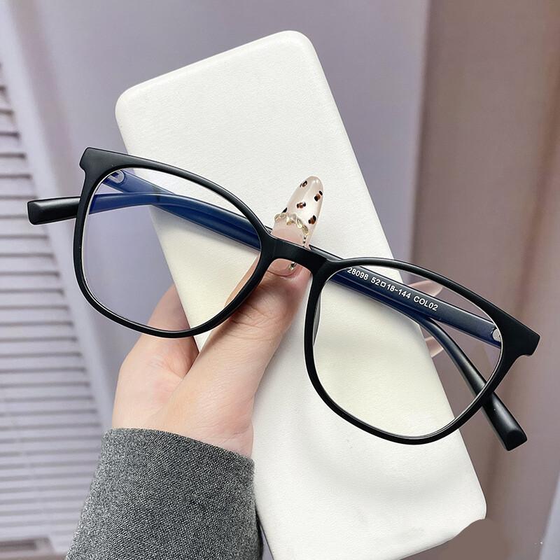 

Square Large Frame Reading Glasses Women+ Men Luxury Optical Computer Eyewear Female Ultralight Double Color Frame Glasses 0 матовый черный