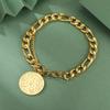 LIKGREAT Trinitätsknoten Lebensbaum Armband für Männer Frauen Edelstahl Halbmond Göttin Medaillon Anhänger Schmuck Geschenk