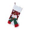 Christmas Stocking Snowman Santa Design Soft Xmas Stockings with Plush Cuff Fireplace Hanging Socks Candy Bag for Tree Fireplace Window Staircase