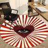1pc Heart Eye Symbol Chair Carpet for Office, Non slip, Soft and Durable Office Rug for Interior Decoration