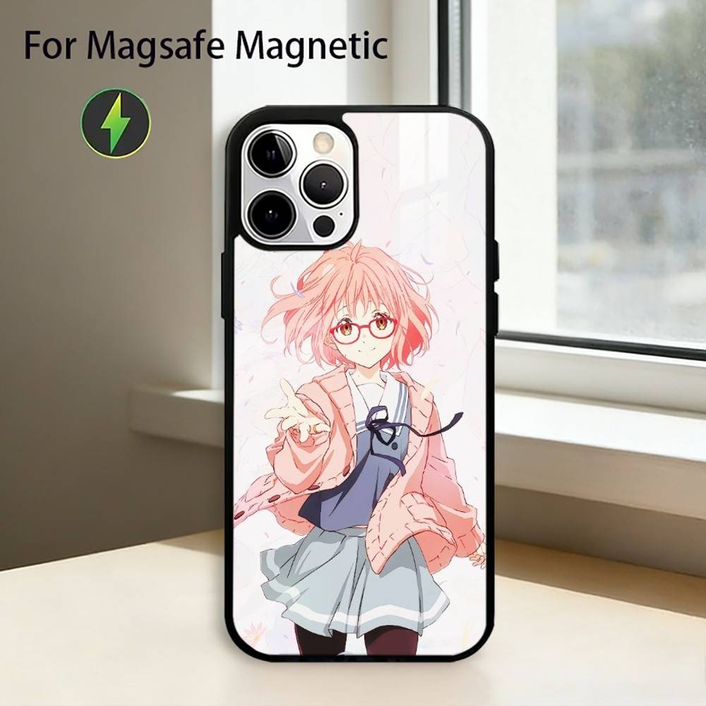 Anime Beyond the Boundary Phone Case For iPhone17,16,15,14,13,12,11 Plus,Pro Magnetic For Magsafe Wireless Charging