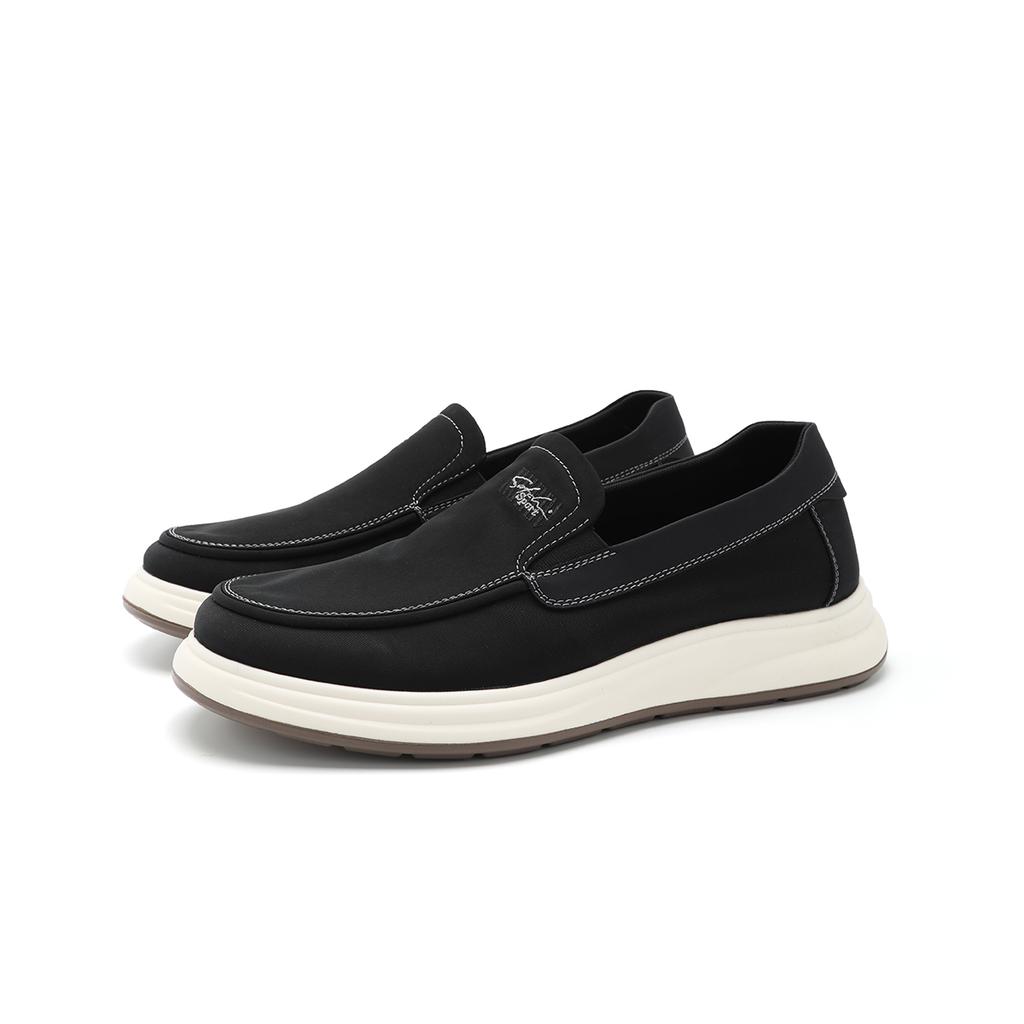 Simple Solid Color One Step Shoes: Comfortable and Soft Large Bottom Men's Casual Shoes in Summer, Versatile Cloth Shoes