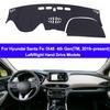 Car Auto Dashboard Cover Dashmat Pad Carpet Dash Mat Two Layers For Hyundai Santa Fe IX45 4th Gen 2019 - Now Anti-Sun RHD LHD
