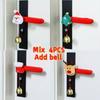 Christmas Decorations Door Handle Covers with Hanging Bells Soft Christmas Decors Xmas Pendant For Family Festives Accessories