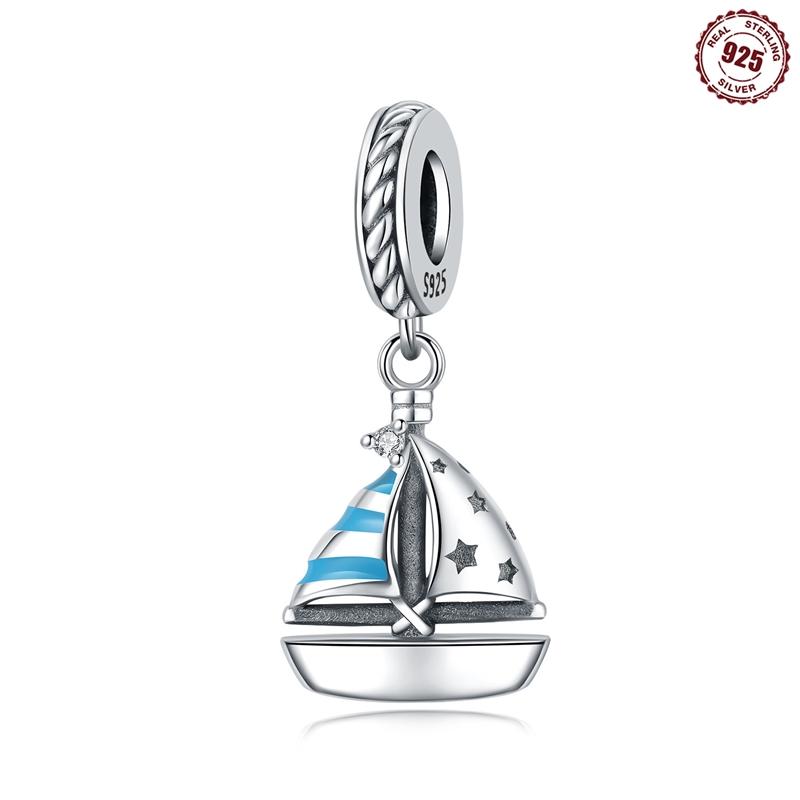 

Оригинальная медная подвеска-бусина Рождественский пингвин Счастливое перо Синий парусник Шарм-браслет Сделай сам Изготовление ювелирных изделий