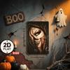 Gothic Catrina Metal Sign 8x12 Inch, Day of the Dead Skull Wall Decor for Bar and Cafe