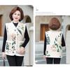 Autumn Winter Women's Flocking Vest Thick Warm Printed Fleece Cardigan Vest Outwear
